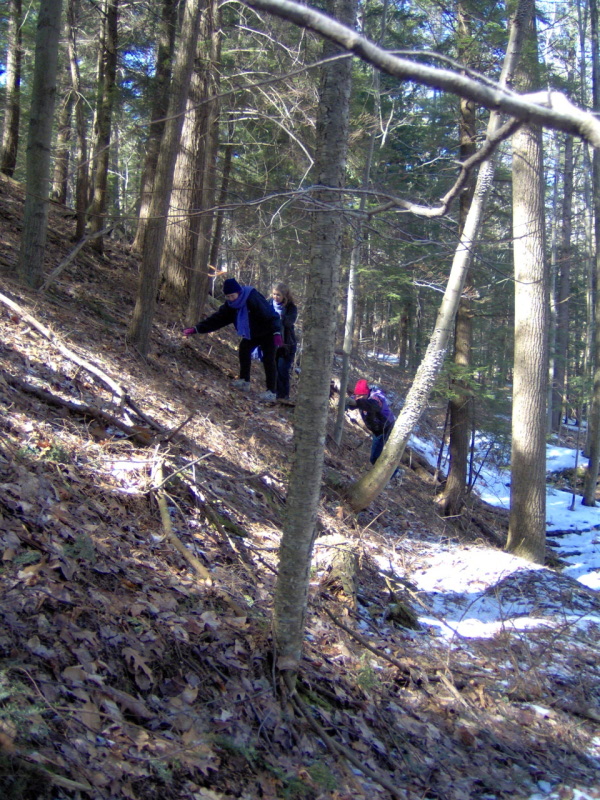 steep icy hill