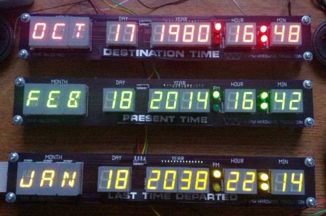 home made time circuit display