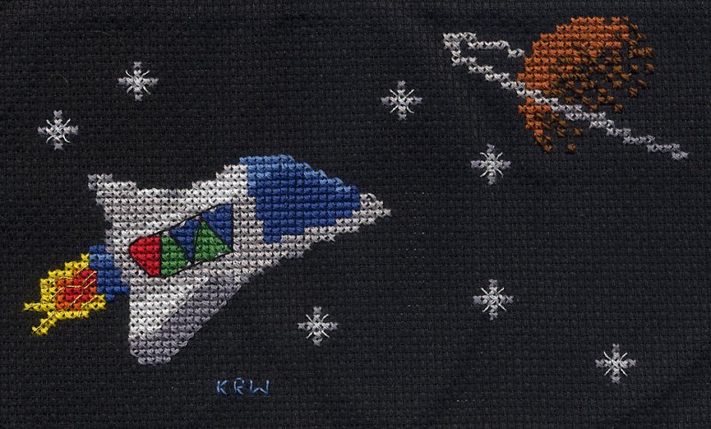 Spaceship Cross Stitch